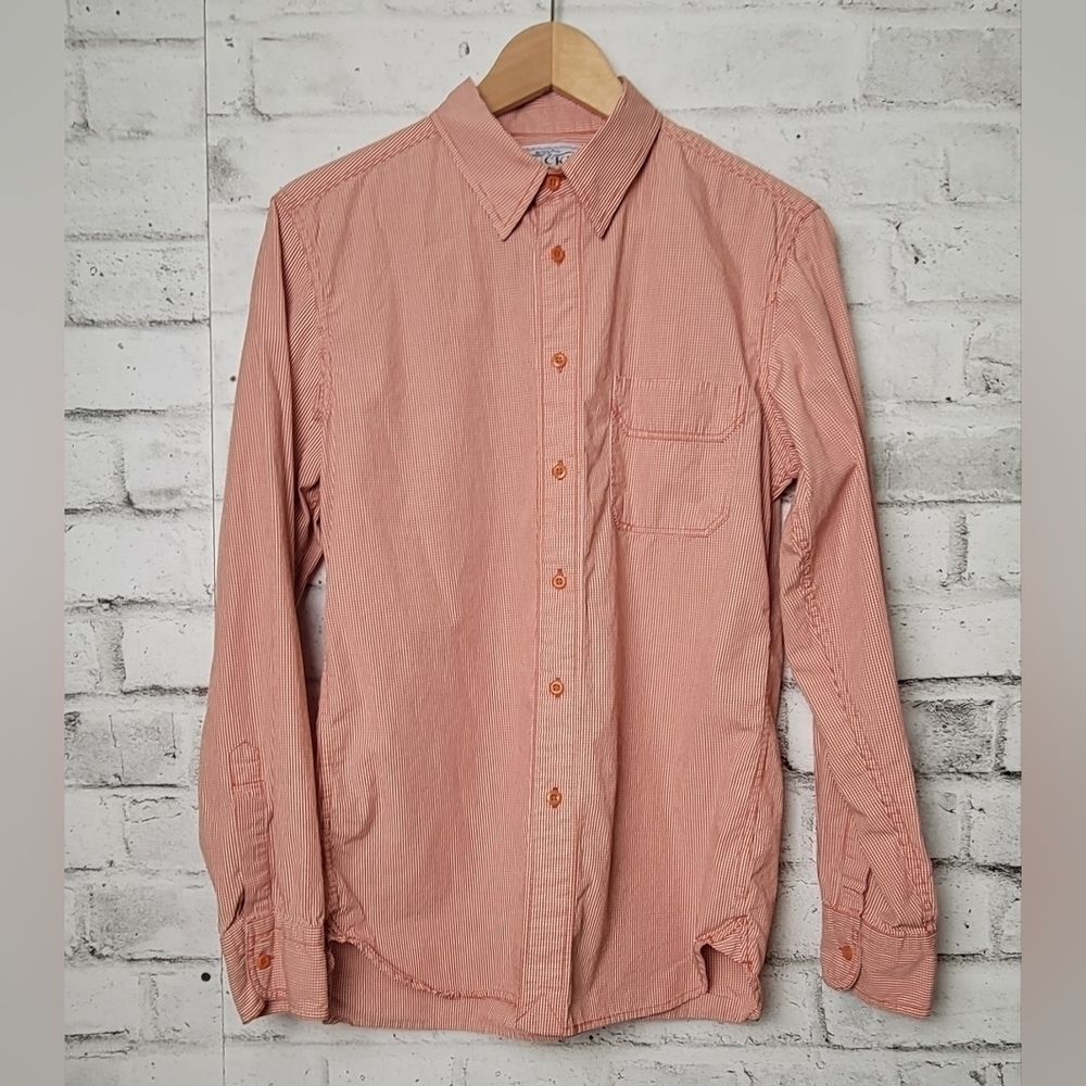 Lucky Brand Men’s Salmon Button Down Casual Shirt Long Sleeve Small